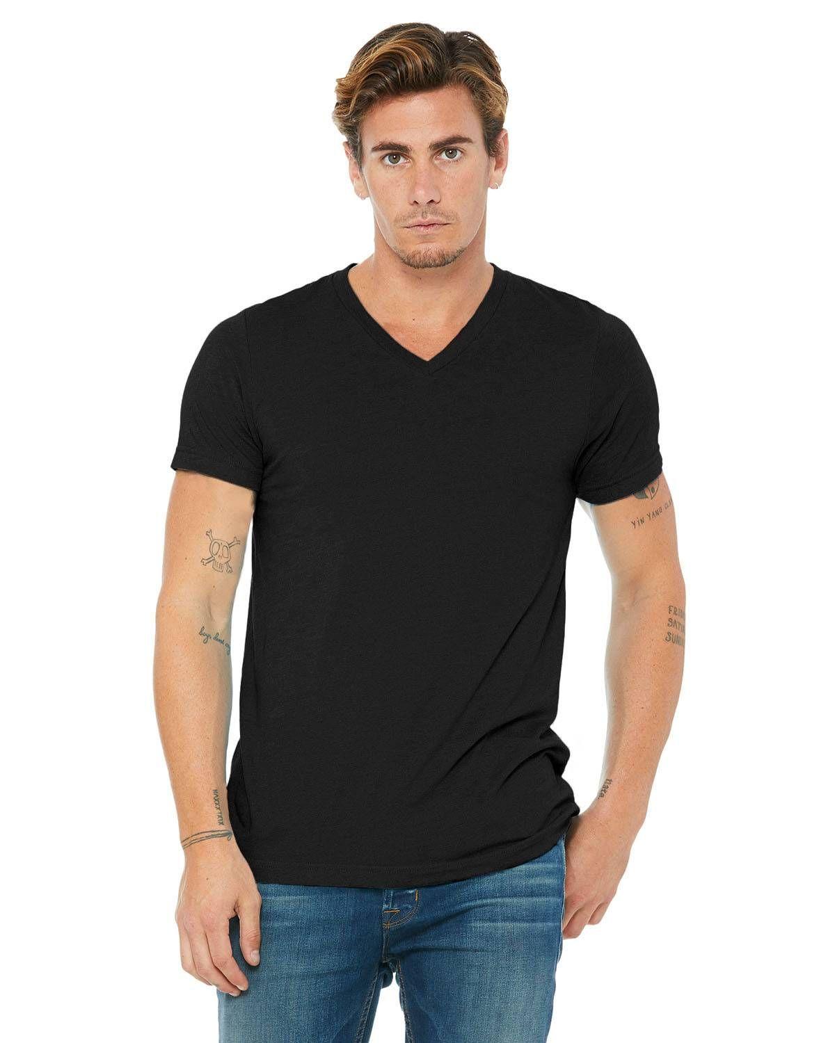 Bella + Canvas Unisex Triblend V-Neck T-Shirt | 3415C - Image 2