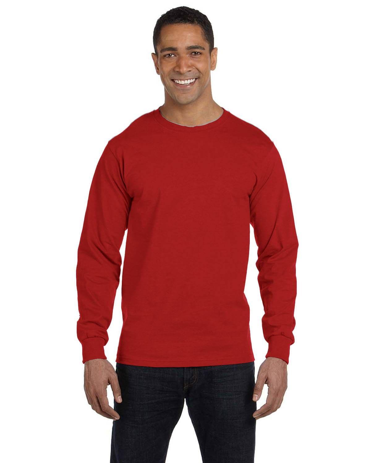 Gildan Adult 50/50 Long-Sleeve T-Shirt | G840 - Image 8