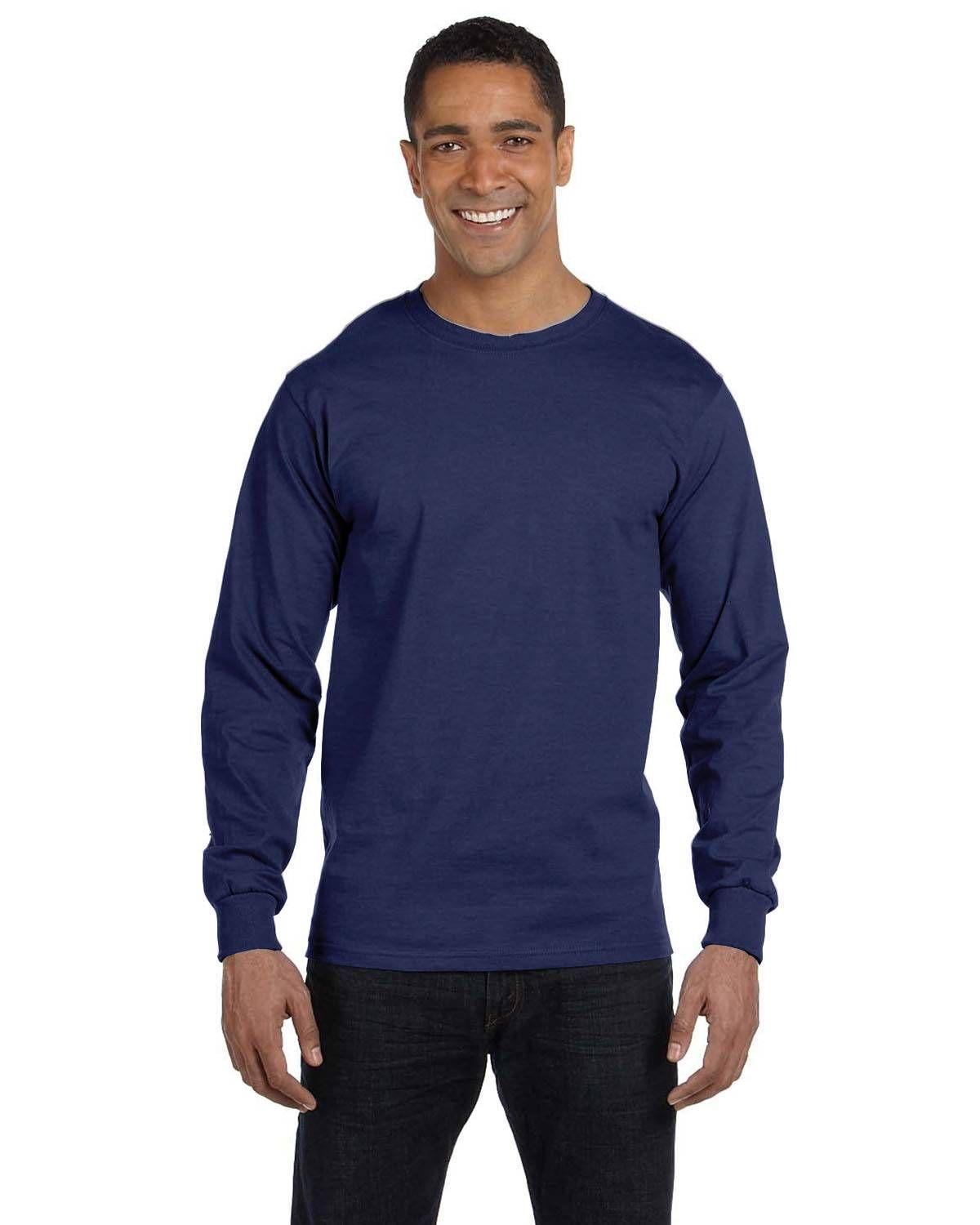Gildan Adult 50/50 Long-Sleeve T-Shirt | G840 - Image 6