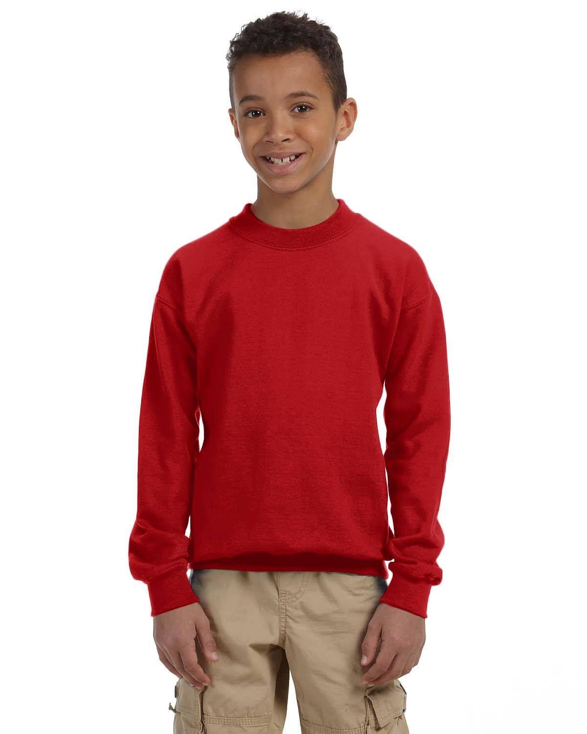 Gildan Youth Heavy Blend 13.3 oz./lin. yd., 50/50 Fleece Crew | G180B - Image 4