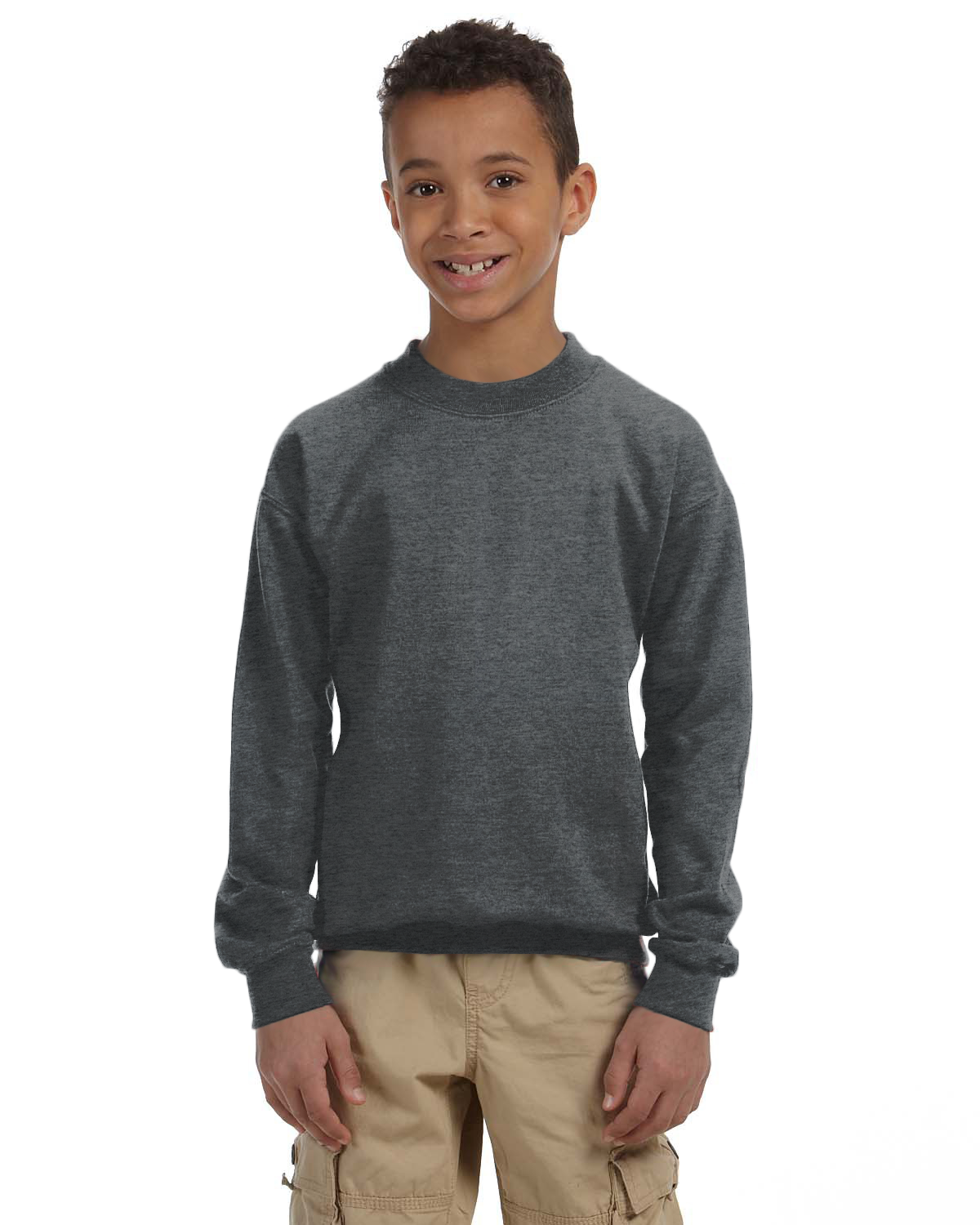 Gildan Youth Heavy Blend 13.3 oz./lin. yd., 50/50 Fleece Crew | G180B - Image 2